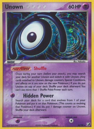 Unown M/115 — Unseen Forces Pokémon card