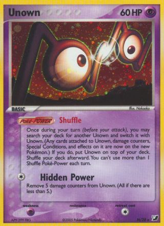 Unown N/115 — Unseen Forces Pokémon card