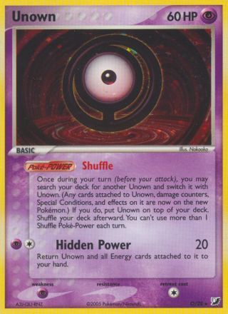 Unown O/115 — Unseen Forces Pokémon card