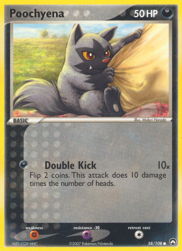 Poochyena 58/108 — Power Keepers Pokémon card