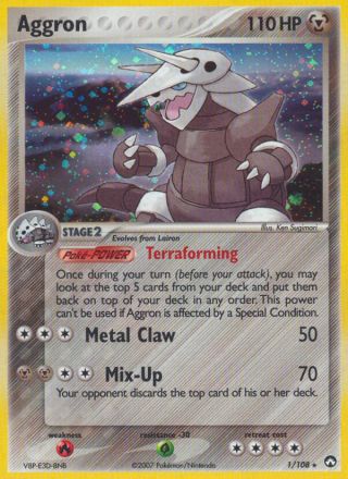 Aggron 1/108 — Power Keepers Pokémon card