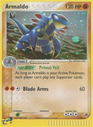 Armaldo 1/100 — Sandstorm Pokémon card