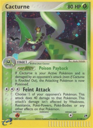 Cacturne 2/100 — Sandstorm Pokémon card