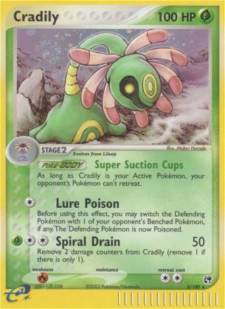 Cradily 3/100 — Sandstorm Pokémon card