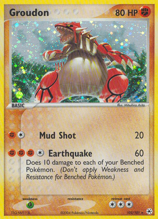 Groudon 102/101 — Hidden Legends Pokémon card