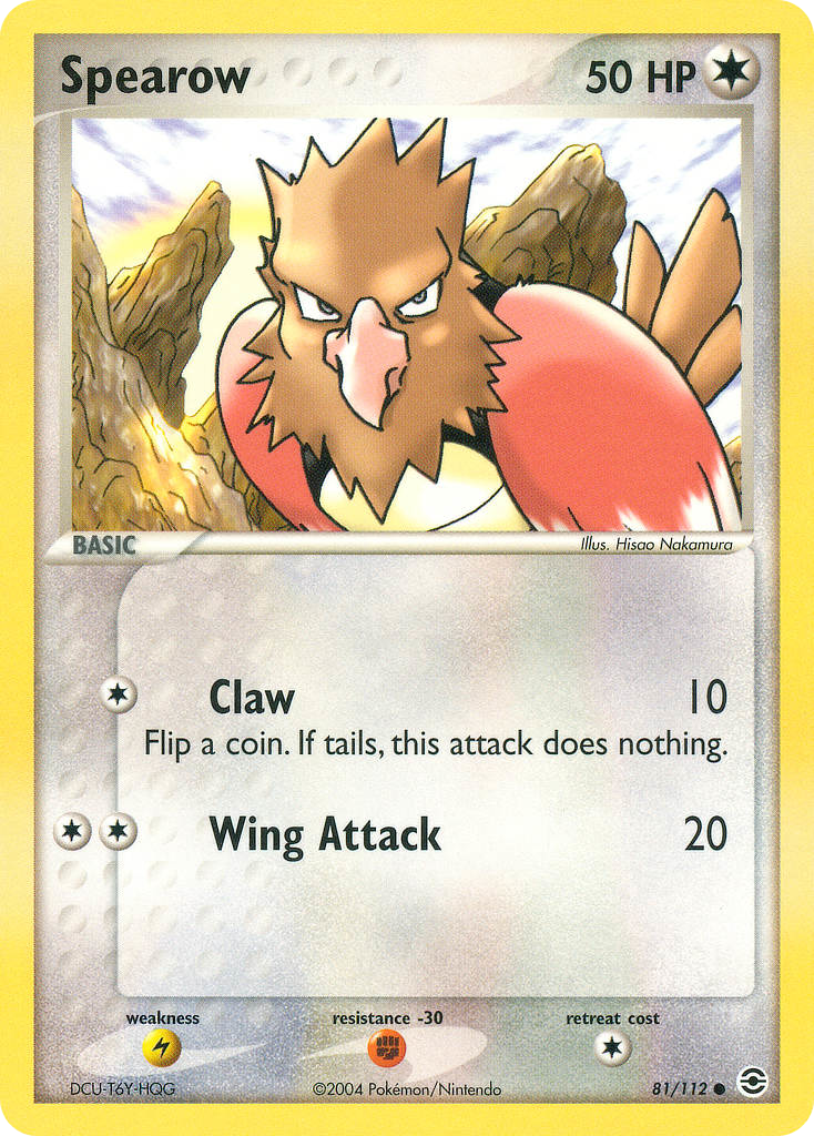 Spearow 81/112 — FireRed & LeafGreen Pokémon card