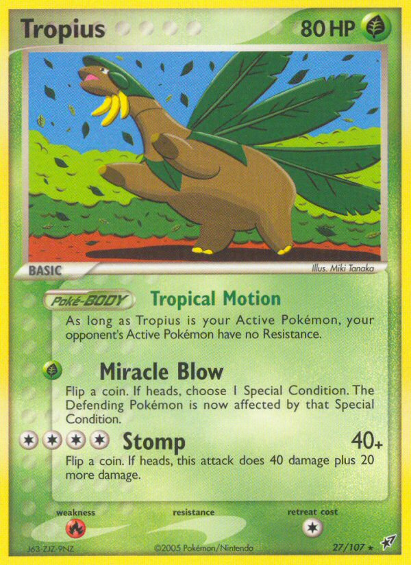 Tropius 27/107 — Deoxys Pokémon card