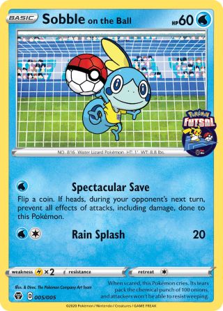 Sobble on the Ball 5/5 — Pokémon Futsal Collection Pokémon card