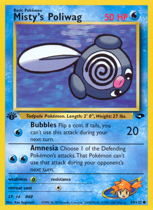 Misty's Poliwag 89/132 — Gym Challenge Pokémon card