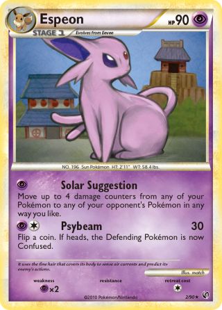 Espeon 2/90 — HS—Undaunted Pokémon card