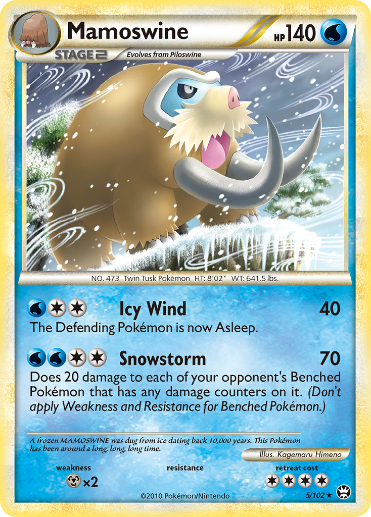 Mamoswine 5/102 — HS—Triumphant Pokémon card