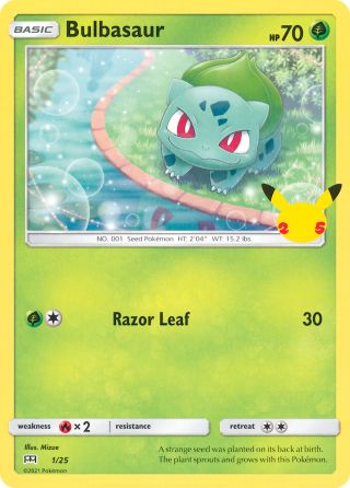 Bulbasaur 1/25 — McDonald's Collection 2021 Pokémon card
