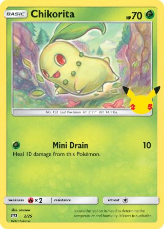 Chikorita 2/25 — McDonald's Collection 2021 Pokémon card