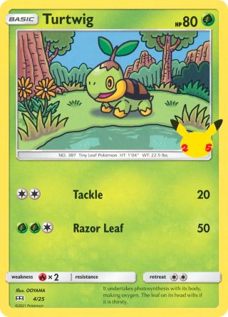 Turtwig 4/25 — McDonald's Collection 2021 Pokémon card