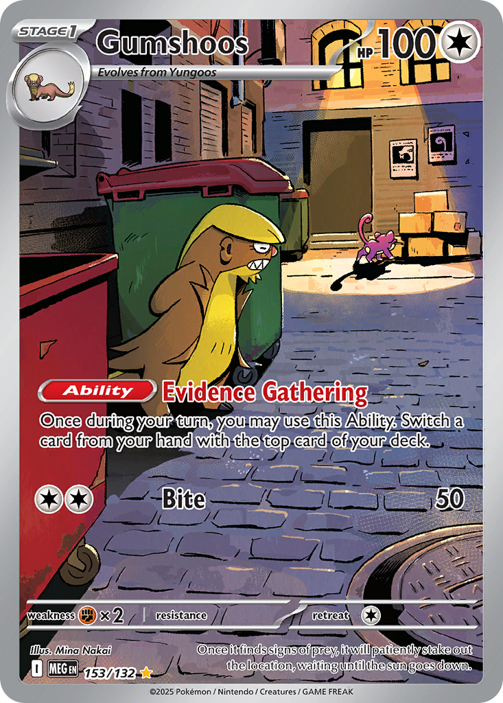 Gumshoos 153/132 — Mega Evolution Pokémon card