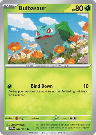 Bulbasaur 1/132 — Mega Evolution Pokémon card