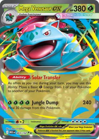 Mega Venusaur ex 3/132 — Mega Evolution Pokémon card