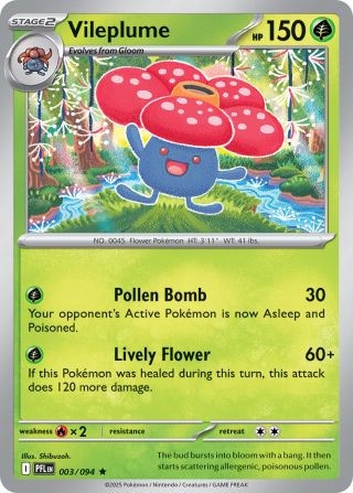 Vileplume 3/94 — Phantasmal Flames Pokémon card