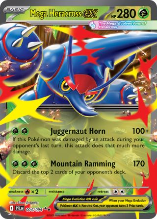 Mega Heracross ex 4/94 — Phantasmal Flames Pokémon card