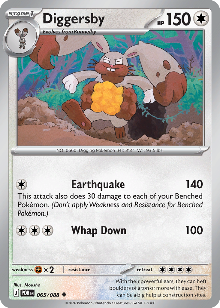 Diggersby 65/88 — Perfect Order Pokémon card