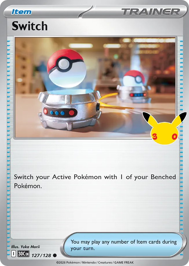 Switch 127/128 — 30th Celebration Pokémon card