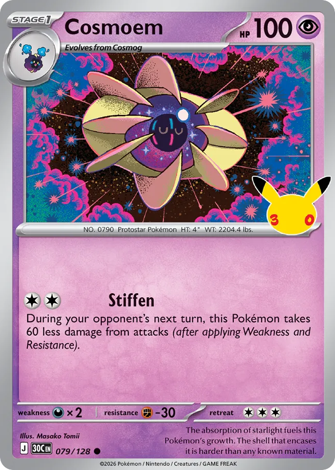 Cosmoem 79/128 — 30th Celebration Pokémon card
