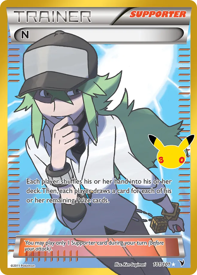 N CC101/128 — 30th Celebration Pokémon card