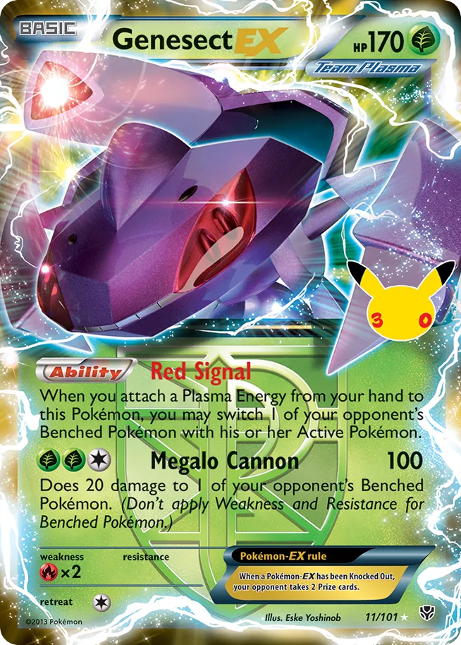 Genesect-EX CC11-PB/128 — 30th Celebration Pokémon card