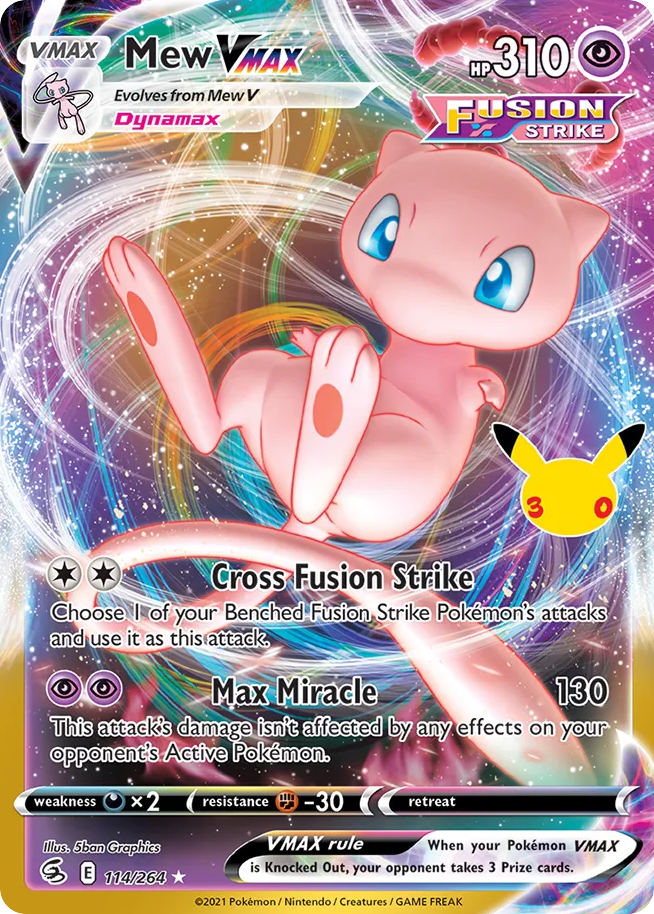 Mew VMAX CC114/128 — 30th Celebration Pokémon card