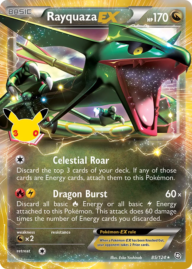Rayquaza-EX CC85/128 — 30th Celebration Pokémon card
