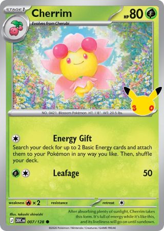 Cherrim 7/128 — 30th Celebration Pokémon card