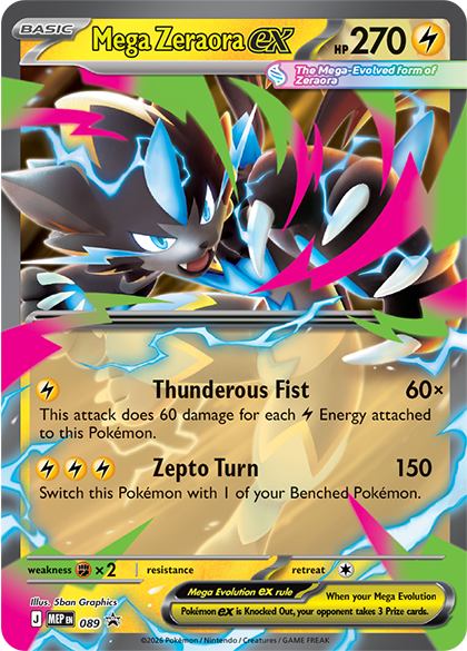 Mega Zeraora ex 089/110 — MEP Black Star Promos Pokémon card