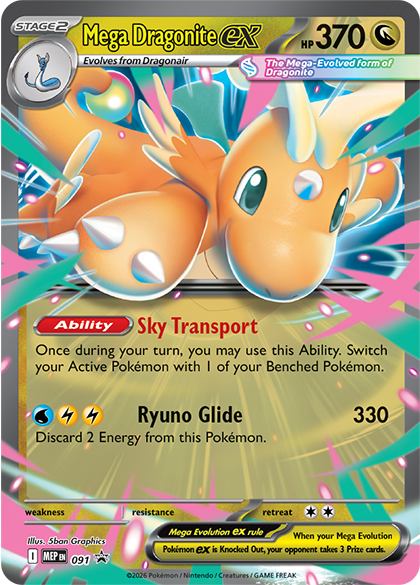Mega Dragonite ex 091/110 — MEP Black Star Promos Pokémon card