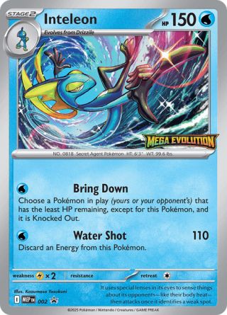 Inteleon #002 — MEP Black Star Promos Pokémon card