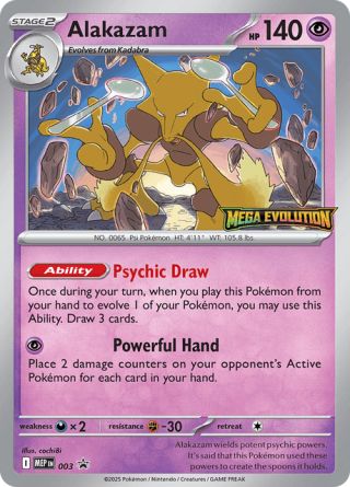 Alakazam #003 — MEP Black Star Promos Pokémon card