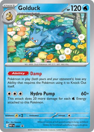 Golduck #008 — MEP Black Star Promos Pokémon card