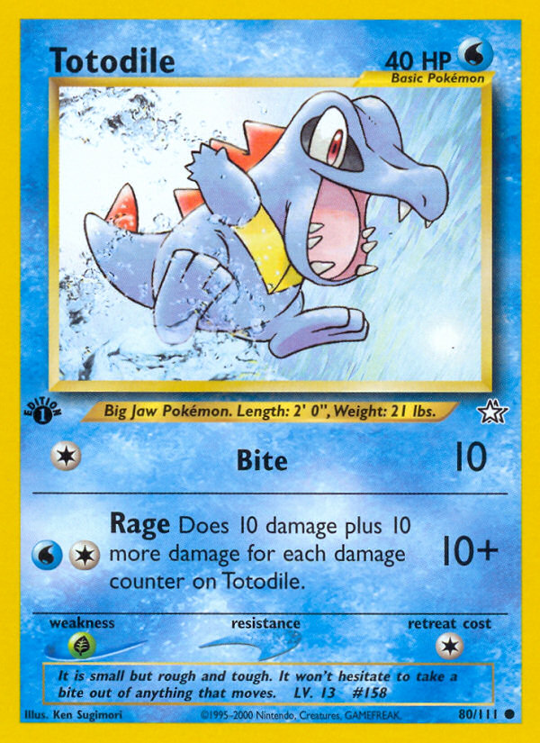 Totodile 80/111 — Neo Genesis Pokémon card