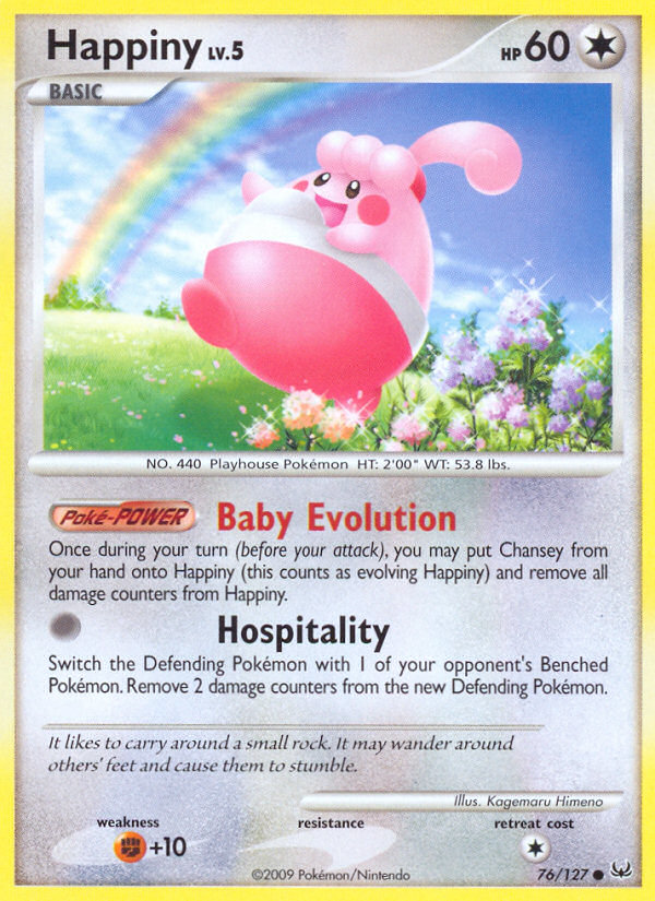 Happiny 76/127 — Platinum Pokémon card