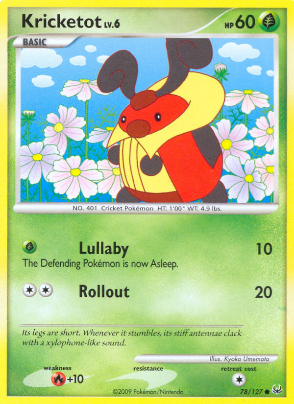 Kricketot 78/127 — Platinum Pokémon card