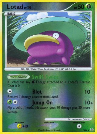 Lotad SH4/127 — Platinum Pokémon card