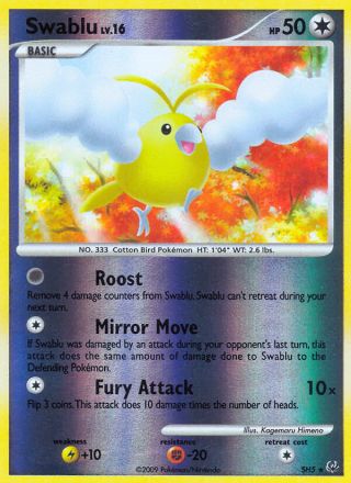 Swablu SH5/127 — Platinum Pokémon card