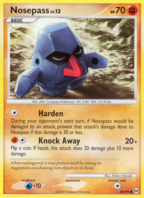 Nosepass 69/99 — Arceus Pokémon card