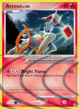Arceus AR3/99 — Arceus Pokémon card