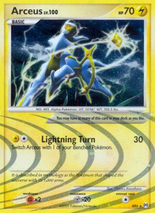 Arceus AR6/99 — Arceus Pokémon card