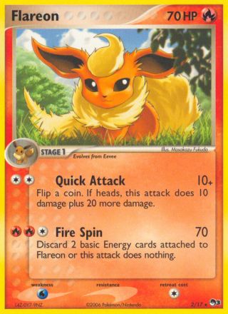 Flareon 2/17 — POP Series 3 Pokémon card