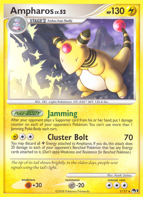 Ampharos 1/17 — POP Series 7 Pokémon card