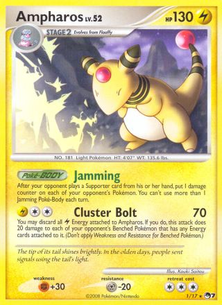 Ampharos 1/17 — POP Series 7 Pokémon card