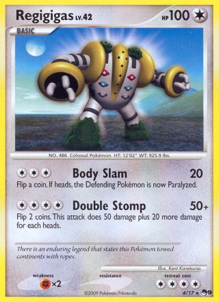 Regigigas 4/17 — POP Series 9 Pokémon card