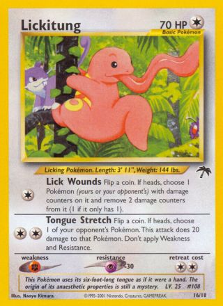 Lickitung 16/18 — Southern Islands Pokémon card
