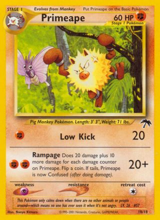 Primeape 18/18 — Southern Islands Pokémon card